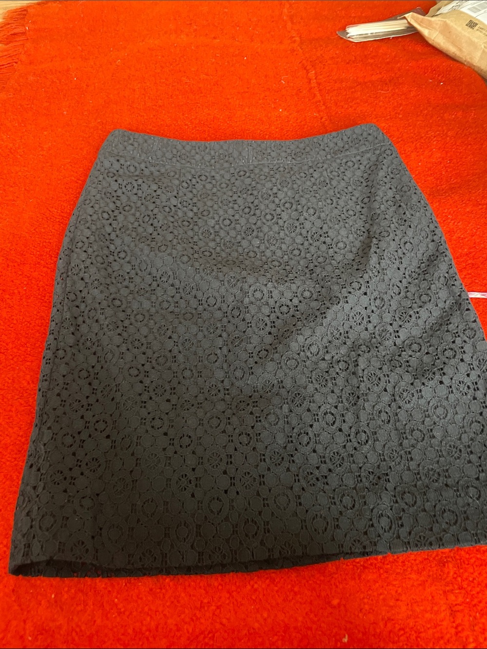 NWT Banana Republic Classic Black Lace Pencil Skirt Size 6